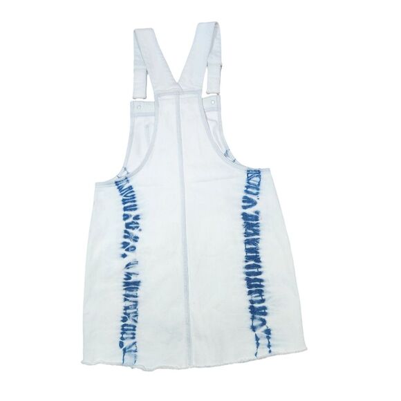 Wild Fable‎ Women's Tie Dye Denim Pinafore Mini Short Jean Dress Overalls Blue M - Picture 8 of 14